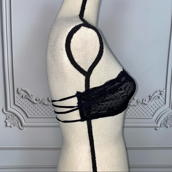 Free People Black Lace Strappy Bandeau | Size S or M - Picture 6 of 12